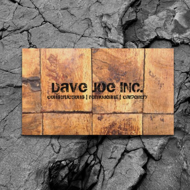 Carte De Visite grunge Grange Tissu de bois de grange Construction (grunge Barn wood texture Construction Carpentry Business Card)