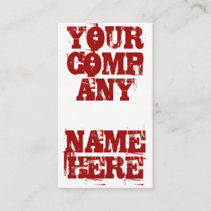 Carte De Visite Grunge gras (rouge)