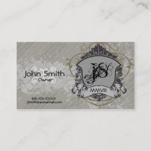 Carte De Visite Grunge Heraldry