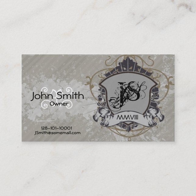 Carte De Visite Grunge Heraldry (Devant)
