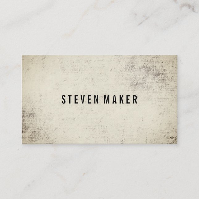 Carte De Visite Grunge minimaliste (Devant)