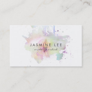 Carte De Visite grunge moderne chic de pourpre d'aquarelle de