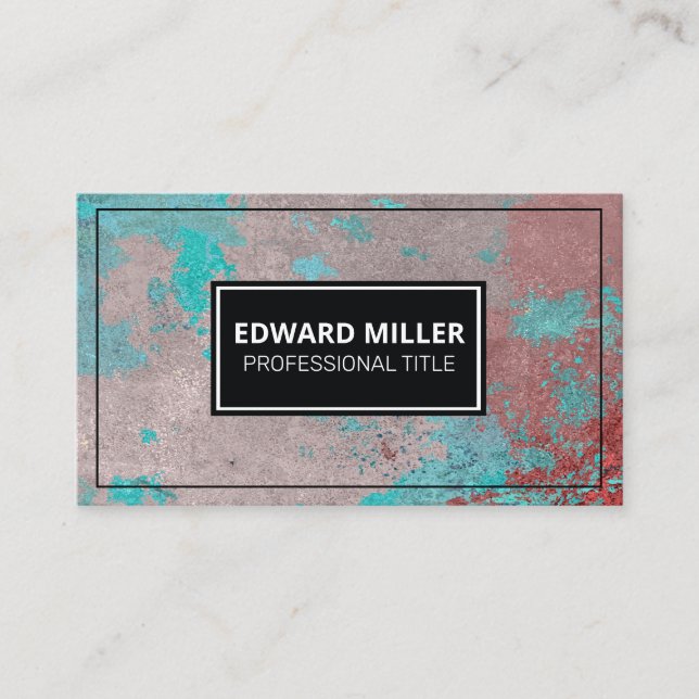 Carte De Visite Grunge Texture Peinture (Devant)