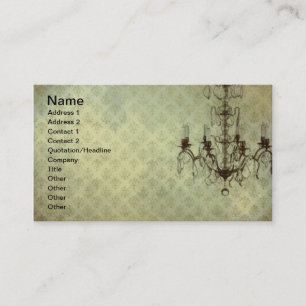Carte De Visite Grunge Wallpaper Chandelier Sage Arrière - plan