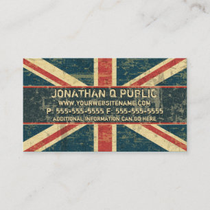 Carte De Visite Grungy Union Jack