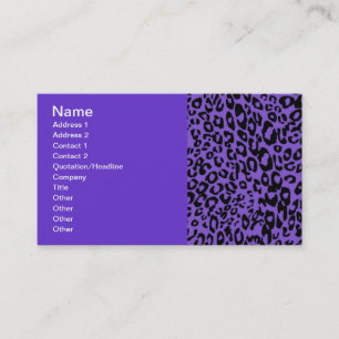 Carte De Visite guépard pourpre