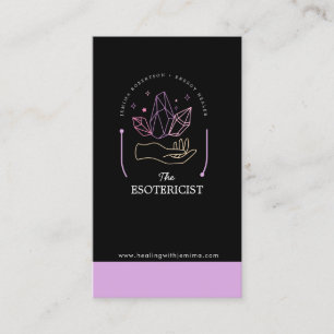 Carte De Visite Guérisseur d'énergie, Reiki, Tarot, cristaux ésoté