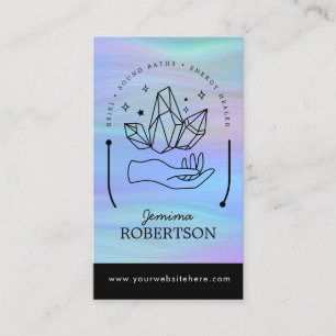 Carte De Visite Guérisseur d'énergie, Reiki, Tarot, cristaux ésoté