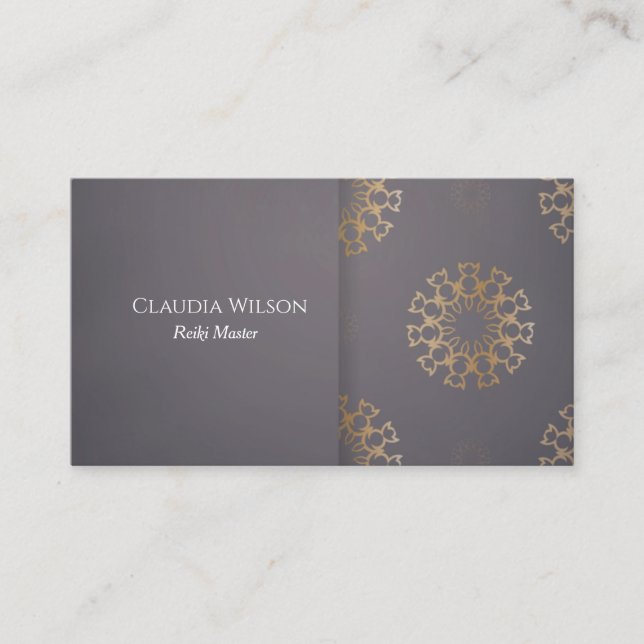Carte De Visite Guérisseur d'énergie spirituelle maître Reiki (Devant)