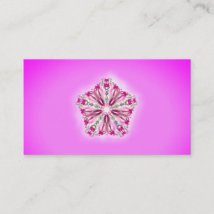 Carte De Visite Guérisseur rougeoyant rose fort Reiki de mandala
