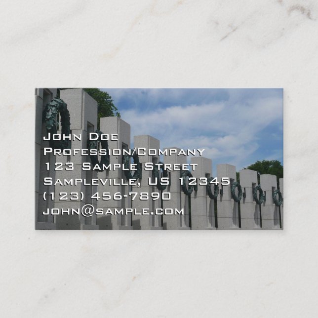 Carte De Visite Guerres commémoratives I de la Seconde Guerre mond (Devant)