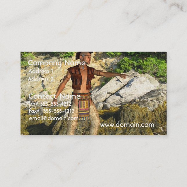 Carte De Visite Guerrier indien (Devant)