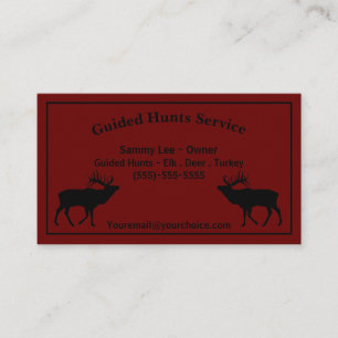 Carte De Visite Guide de chasse en plein air Service Professionnel