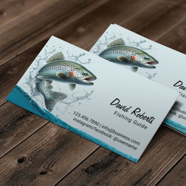 Carte De Visite Guide de pêche Charters de pêche professionnels Pl (Créateur téléchargé)