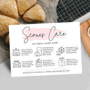 Carte De Visite Guide de soins et de service Scones Aquarelle Boul