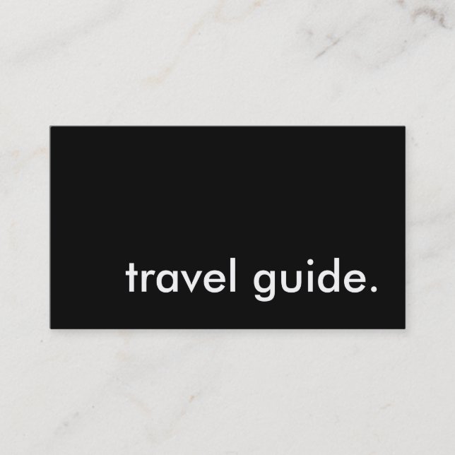 Carte De Visite guide de voyage. (Devant)