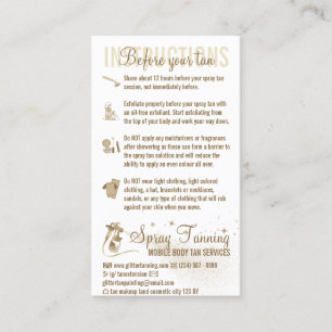 Carte De Visite Guide d'instruction de soins avant et après la bro