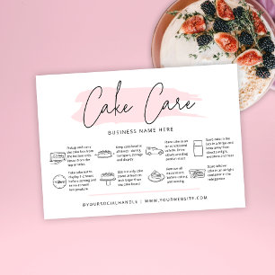 Carte De Visite Guide d'instructions pour la prise de gâteau Aquar