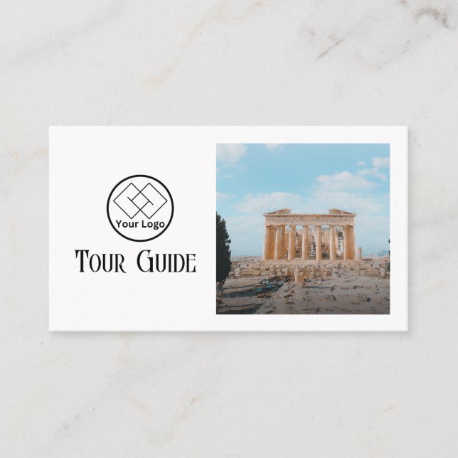 Carte De Visite Guide touristique Travel Agent Code QR élégant (Devant)