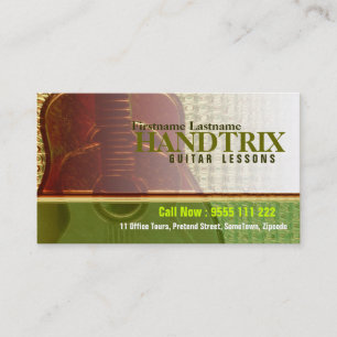 CARTE DE VISITE GUITAR "Forêt d'or"