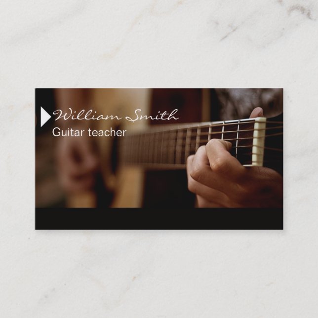 Carte De Visite Guitar Teacher (Devant)