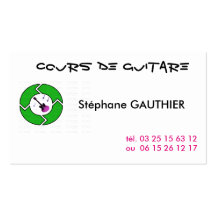CARTE DE VISITE GUITARE