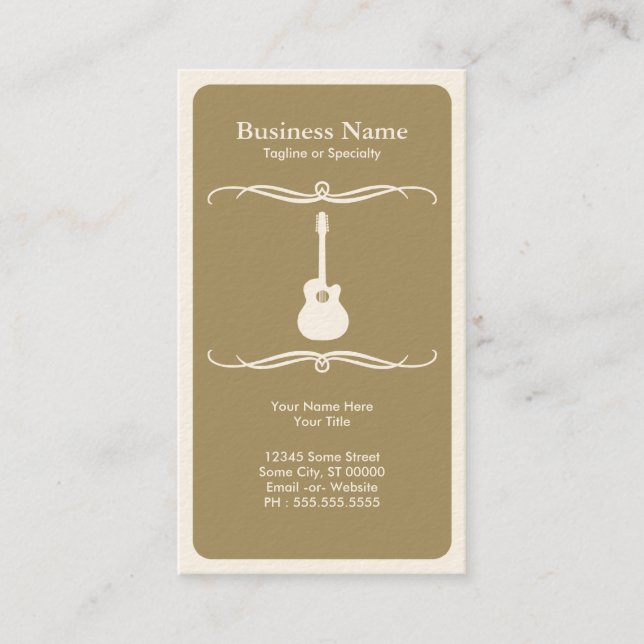 Carte De Visite guitare acoustique mod (Devant)