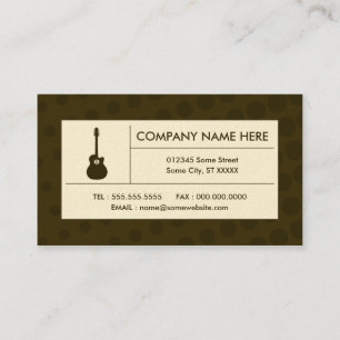 Carte De Visite guitare acoustique tramée