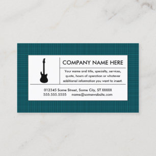Carte De Visite guitare électrique à plaid