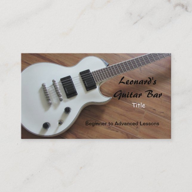 Carte De Visite Guitare électrique - Leçons (Devant)