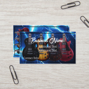 Carte De Visite Guitares électriques Blue Lightning