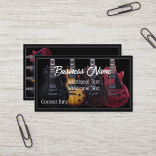 Carte De Visite Guitares électriques noires