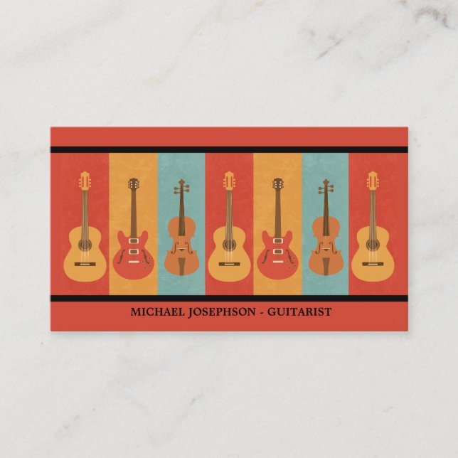 Carte De Visite Guitares et Violas acoustiques, électriques (Devant)