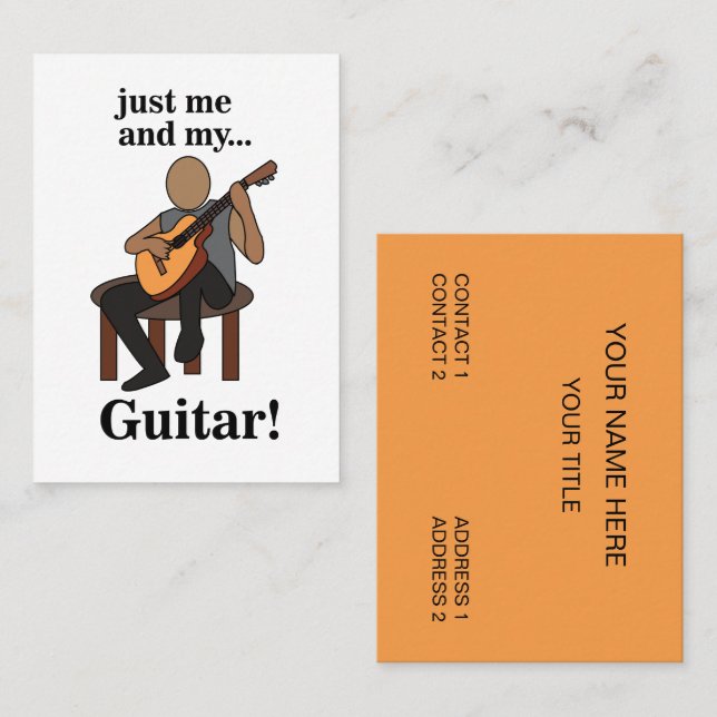 Carte De Visite Guitarist Guitar Teacher (Devant / Derrière)