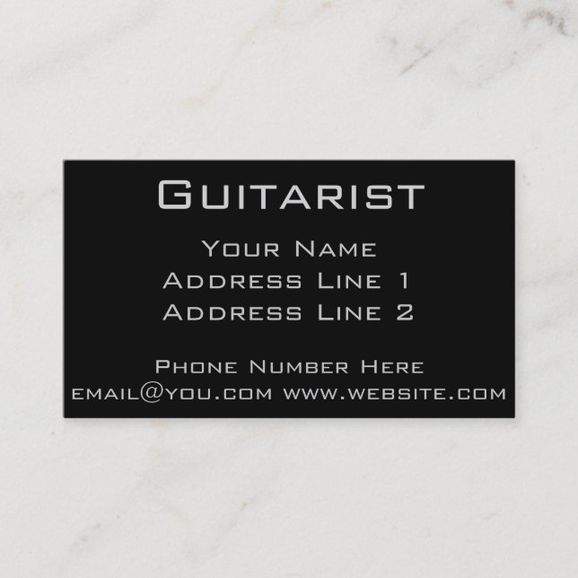 Carte De Visite Guitariste (Devant)