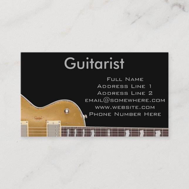 Carte De Visite Guitariste (Devant)