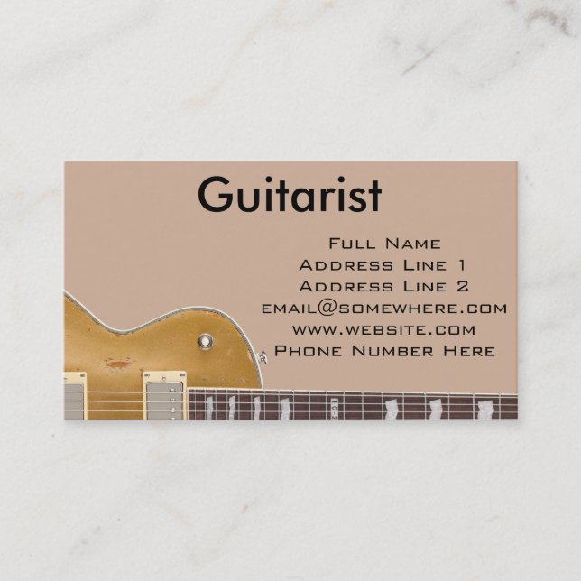 Carte De Visite Guitariste (Devant)