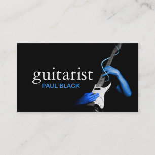 Carte De Visite Guitariste Guitare Instructeur Instruments de musi