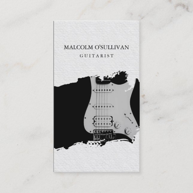 Carte De Visite Guitariste Guitare Lecteur Musique Musicien (Devant)