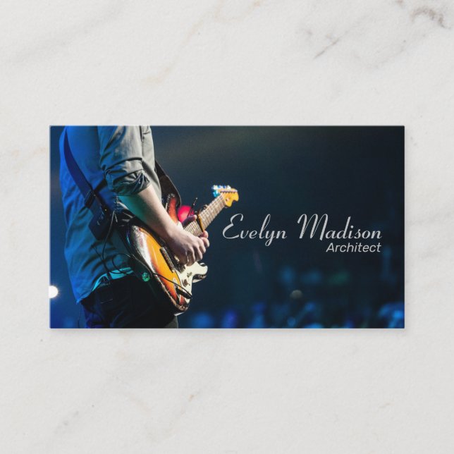 Carte De Visite guitariste guitariste de concert (Devant)