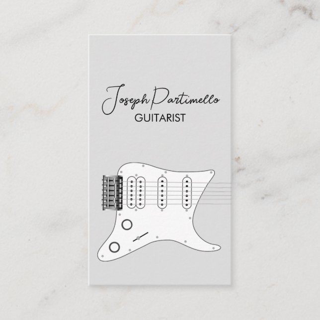 Carte De Visite Guitariste Musique de Guitare (Devant)