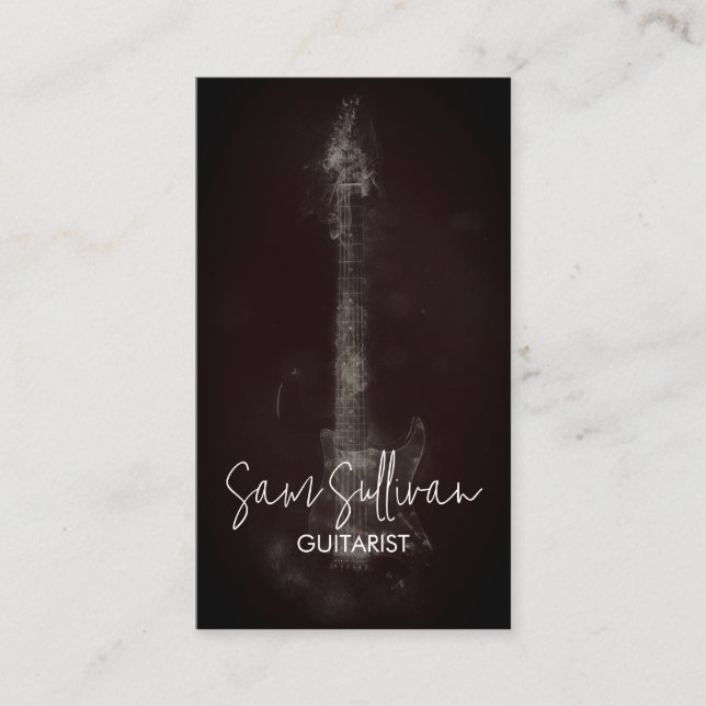 Carte De Visite Guitariste Musique de Guitare (Devant)