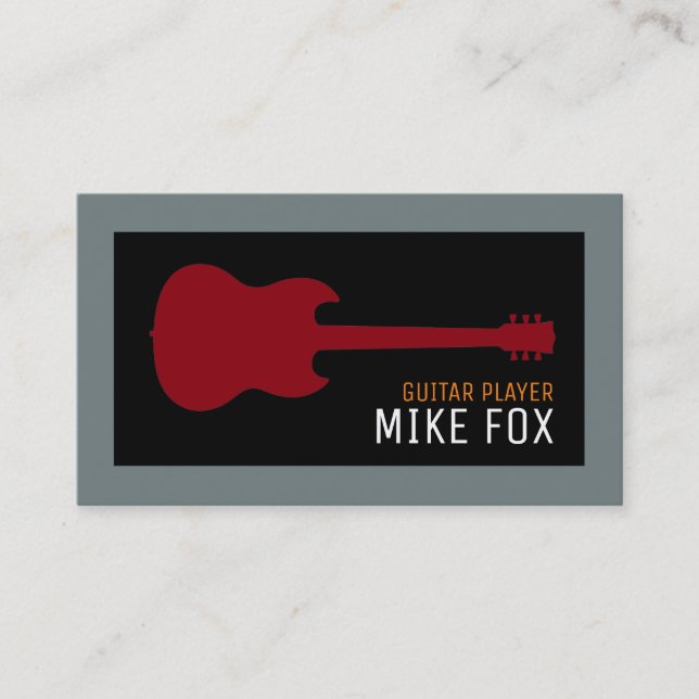 Carte De Visite Guitariste professionnel (Devant)