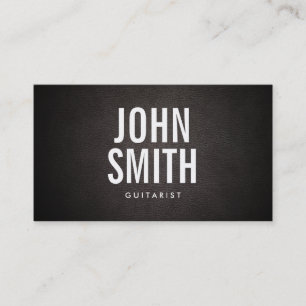 Carte de visite guitariste simple texte gras