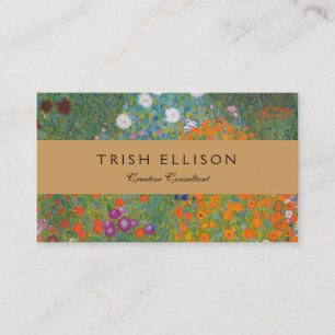 Carte De Visite Gustav Klimt Fleur Jardin Cottage Nature