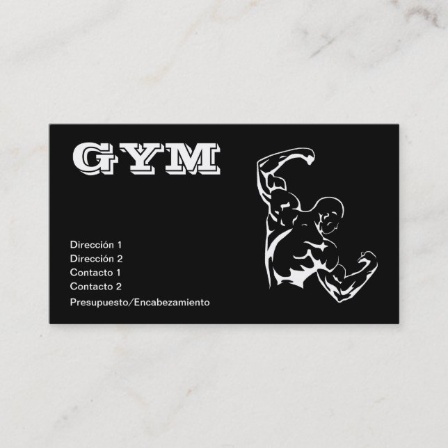 Carte De Visite GYM Bodybuilding (Devant)