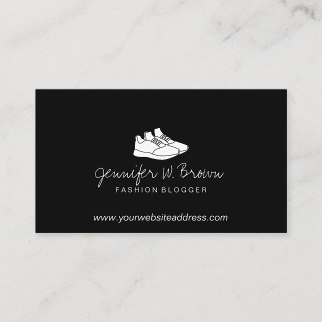 Carte De Visite Gym Sport Basket Chaussures blanches (Devant)