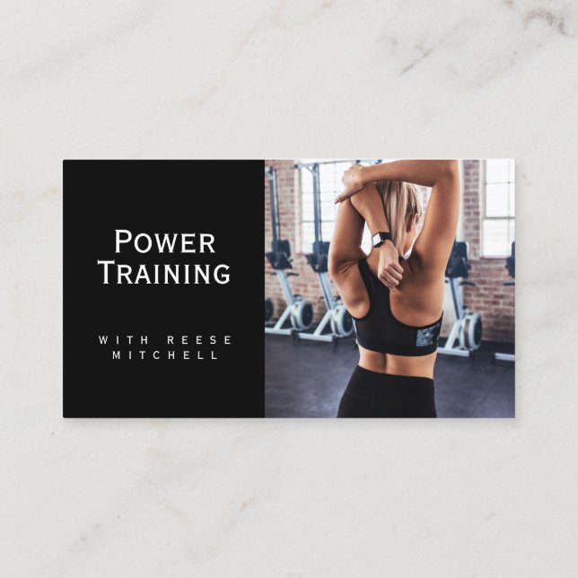 Carte de visite, Gym Training photo personnalisabl (Dos)