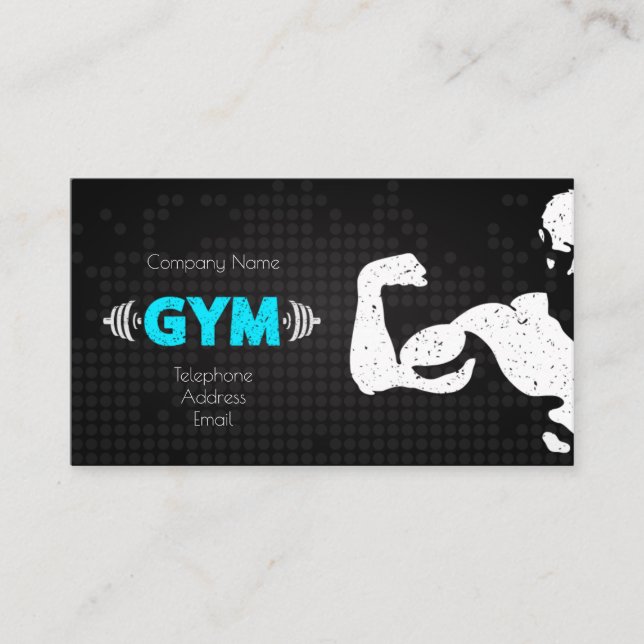 Carte De Visite Gymnase et conception de forme physique (Devant)