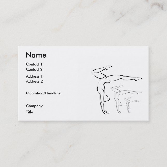 Carte De Visite Gymnastique (Devant)